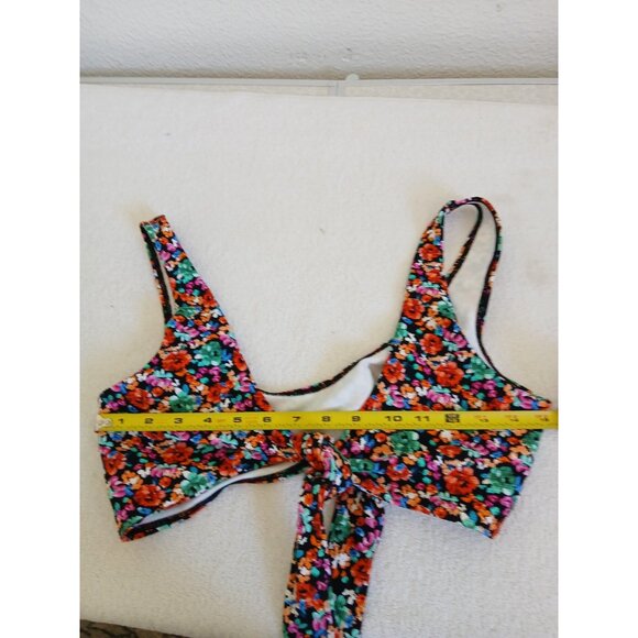 Salty Honey Womens Swimsuit Floral Print 2 Piece Top XXL Bikini Large Beachy - Picture 14 of 16